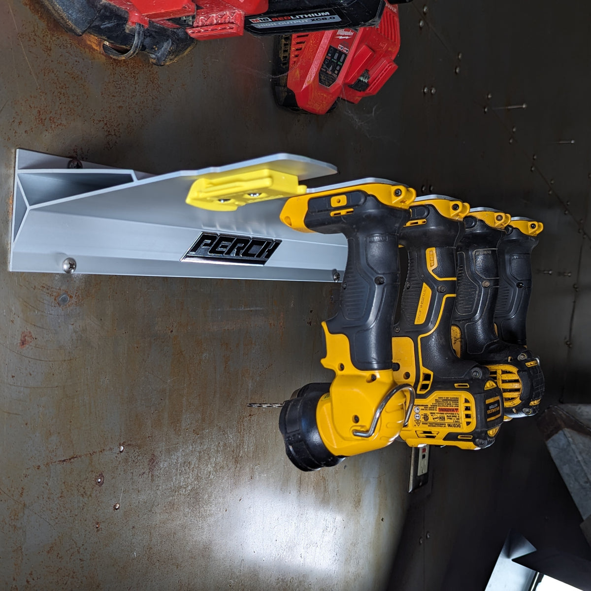 Perches Tools PERCH Tool Holder Rack for Milwaukee M18 18v | Securely Mounts 5 ...