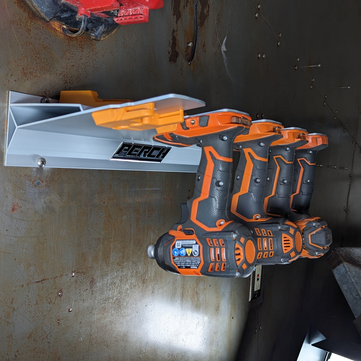 PERCH Tool Holder Rack for Milwaukee M18 18v Securely Mounts 5