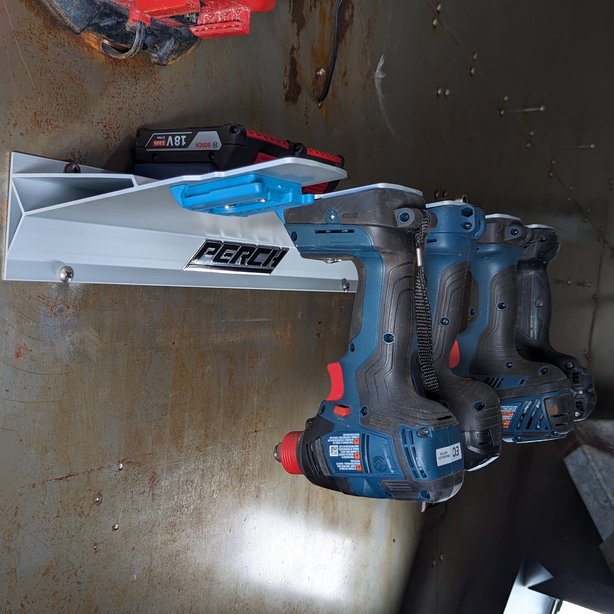 Perch Rack PERCH Tool Holder Rack for Milwaukee M18 18v | Securely Mounts 5 ...