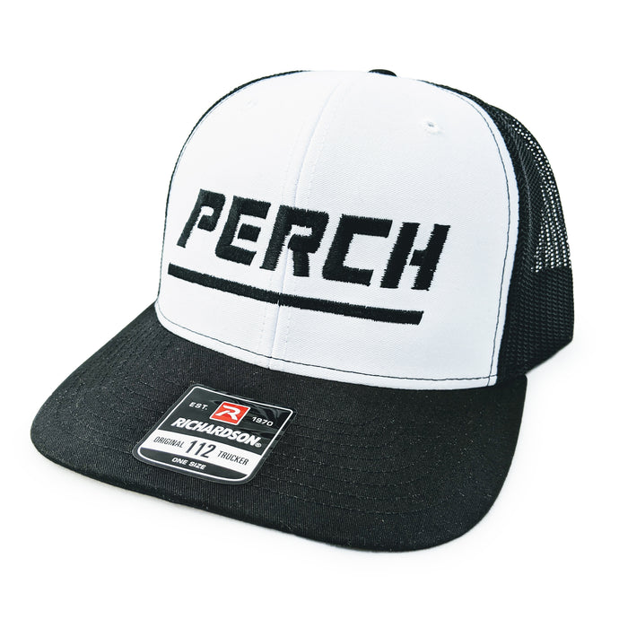 Richardson Trucker Hat - Adjustable Snapback, Baseball Cap for Outdoor and Casual Wear with Embroidered Perch Logo