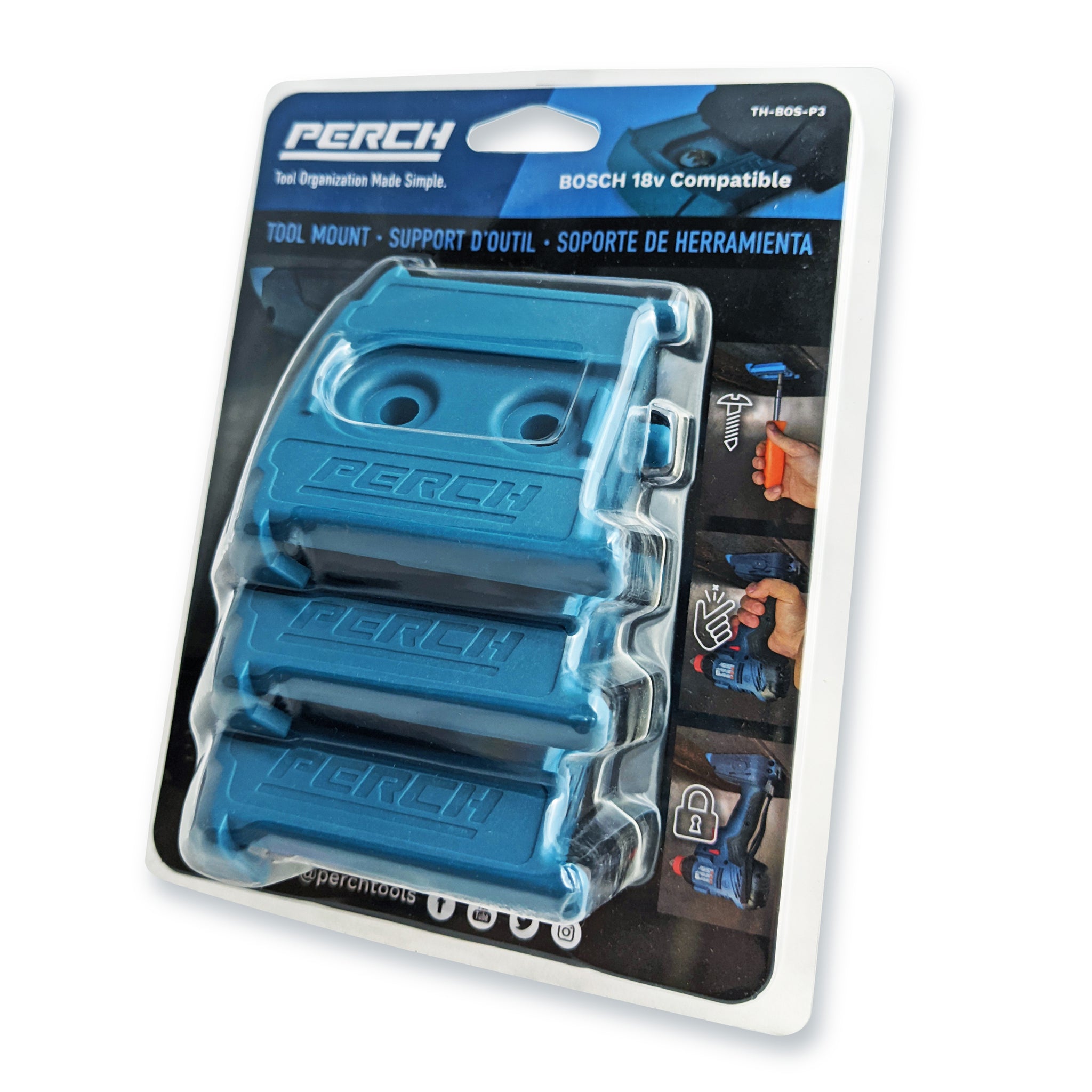 Perches Tools Cordless Tool Holders / Milwaukee DeWalt Makita BOSCH Ridgid